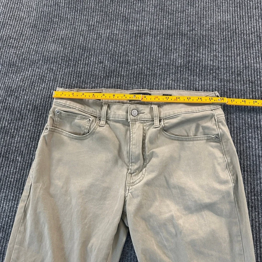 Lucky Brand Mens 121 Slim Straight Pants 32x30 Tan Stretch Cotton